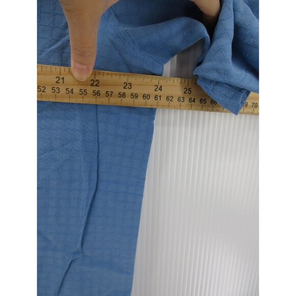 Toscano Shirt XL Silk Button Up Check Camp Pocket Breathable Collared - Picture 5 of 10